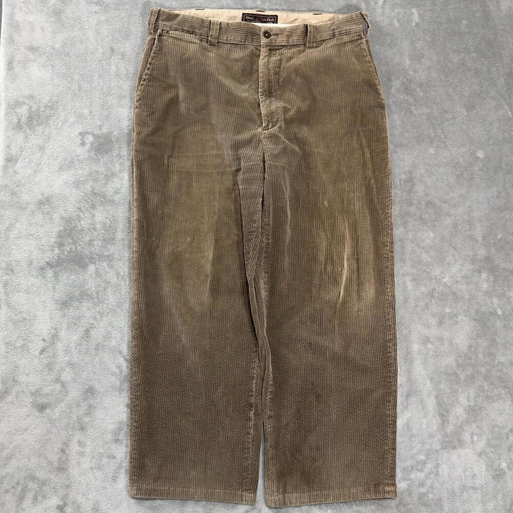 Vintage Abercrombie Fitch Pants‎ Mens 36x30 Baggy Corduroy Brown Skater Y2K Wide